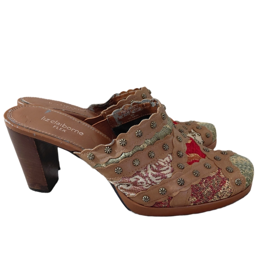 Liz Claiborne Patchwork Multicolor Embroidered Ta… - image 6